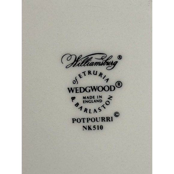 Wedgwood Williamsburg Potpourri NK510 Rim Soup Bowl 8.5" Floral England VTG - Picture 5 of 5